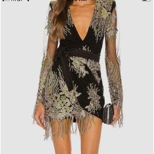 Zhivago embellished crystal dress fringe